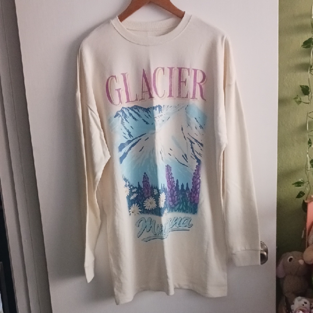 Grayson Threads Cream Graphic SWEATSHIRT DRESS